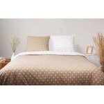Parure de couette pois capuccino - 100% coton / 57 fils / cm² - parure de couette 200 x 200 cm + 2 taies ... Parure de couette pois capuccino - 100% coton / 57 fils / cm² - parure de couette 200 x 200 cm + 2 taies ...