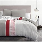 Parure de couette - steevy - rouge - microfibre - 220 x 240 cm - graphique Parure de couette - steevy - rouge - microfibre - 220 x 240 cm - graphique