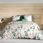 Parure de drap 180x290 3 pices avec drap housse 90x190 cm coton kano