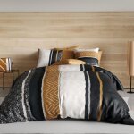 Parure de drap 180x290 3 pices avec drap housse 90x190 cm coton troph