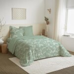 Parure de draps 4 pi�ces pour lit 140 x 190 cm landscape menthe