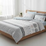 Parure de drap - umberto ravelli - blanc chin� - 100% microfibres - 2 taies doreiller - 240x300 cm