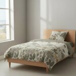 Parure de drap - umberto ravelli - brise d automne - 100% microfibres - 1 taie doreiller - marron