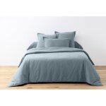 Parure housse de couette 2pcs 140x200cm 100% coton 57fils blue polaire