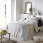 Housse de couette - odaya - beige - 240x260 cm - 100% coton - tissu souple et résistant Housse de couette - odaya - beige - 240x260 cm - 100% coton - tissu souple et résistant