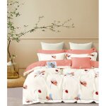 Parure housse de couette 3 pcs 220x240 cm 100 % coton 57 fils br�vine