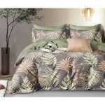 Parure housse de couette 3 pcs 220x240 cm 100 % percale de coton 80 fils t�ralis