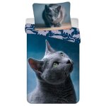 Housse de couette et taie doreiller - cmp - chat - 140x200 cm - 100% coton - style enfant Housse de couette et taie doreiller - cmp - chat - 140x200 cm - 100% coton - style enfant
