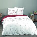 Parure housse de couette c�t� d�co 260x240 cm coton angel