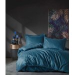 Parure de lit - 1 housse de couette 140 x 200cm + 1 taies doreiller 60 x 60 cm - satin - imprim� rayures ...