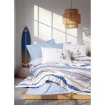 Parure de lit - 1 housse de couette 220 x 240 cm + 2 taies doreiller 60 x 60 cm - 100% coton renforc� ...