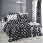 Parure de lit - 1 housse de couette 220 x 240 cm + 2 taies doreiller 60 x 60 cm - 100% coton renforc ...