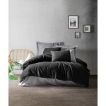 Parure de lit - 1 housse de couette 220 x 240 cm + 2 taies doreiller 60 x 60 cm - 100% coton renforc ...