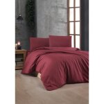Parure de lit - 1 housse de couette 220 x 240 cm + 2 taies doreiller 60 x 60 cm - 100% coton renforc ...