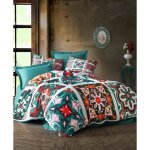 Parure de lit - 1 housse de couette 220 x 240 cm + 2 taies doreiller 60 x 60 cm - 100 % polyester microsatin ...