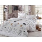 Parure de lit - 1 housse de couette 220 x 240 cm + 2 taies doreiller 60 x 60 cm - 65% coton 35% polyester ...
