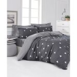 Parure de lit - 1 housse de couette 220 x 240 cm + 2 taies doreiller 60 x 60 cm - 65% coton 35% polyester ...
