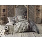 Parure de lit - 1 housse de couette 220 x 240 cm + 2 taies doreiller 60 x 60 cm - 65% coton 35% polyester ...