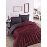 Parure de lit - 1 housse de couette 220 x 240 cm + 2 taies doreiller 60 x 60 cm - 65% coton 35% polyester ...