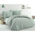 Parure de lit - 1 housse de couette 220 x 240 cm + 2 taies doreiller 60 x 60 cm - 65% coton 35% polyester ...