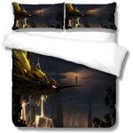 Parure de lit 1 personnes pour gar�on filles imprim� anime dor� impression 3d housse de couette avec ...