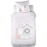 Parure de lit - cote deco - housse de couette 140x200 cm - 100% coton - imprim� chat - enfant