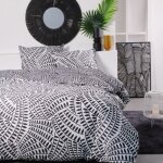 Parure de lit 2 personnes - today - 260x240 cm - 100% coton - noir et blanc Parure de lit 2 personnes - today - 260x240 cm - 100% coton - noir et blanc