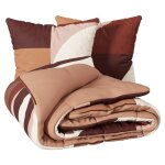 Parure de lit 3 pi�ces tatia percale de coton terracotta 260x240cm - atmosphera cr�ateur dint�rieur