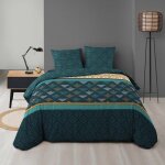 Parure de lit 3 pi�ces triade 240x220cm vert