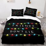 Parure de lit 3d stranger things ensemble de literie housse de couette taies doreiller films de scien ...