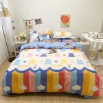 Parure de lit 4 pièces - housse de couette 150x200cm + 2 taies doreillers 100% coton renforcé + draps ... Parure de lit 4 pièces - housse de couette 150x200cm + 2 taies doreillers 100% coton renforcé + draps ...