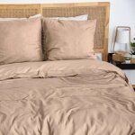 Parure de lit adulte 100% coton - housse de couette 220x240 cm + 2 taies doreiller 63x63 cm uni sensation ... Parure de lit adulte 100% coton - housse de couette 220x240 cm + 2 taies doreiller 63x63 cm uni sensation ...