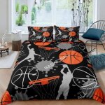 Parure de lit basket - ball housse de couette adulte et enfant 140x200cm[980]