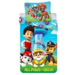 Parure de lit b�b� paw patrol all paws on deck 100 � 135 cm 40x60 cm