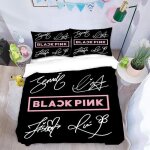 Parure de lit blackpink jisoo jennie rose lisa fermeture clair dissimule 1 housse de couette 140x200cm[7358] ...