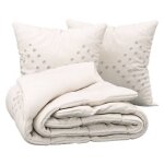 Parure de lit vilma coton lav� tuft� blanc ivoire 240x220cm - atmosphera cr�ateur dint�rieur