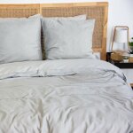 Parure de lit - cote deco - sensation flanelle - housse 220x240 - 2 taies 63x63 - r�versible flanelle ...