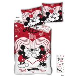 Parure de lit - disney - minnie et mickey love you - 140x200 cm - microfibre - lavable en machine