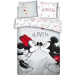 Parure de lit double 220x240 cm minnie et mickey kiss disney - gris - synthétique - chambre - enfant Parure de lit double 220x240 cm minnie et mickey kiss disney - gris - synthétique - chambre - enfant