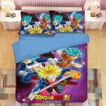 Parure de lit - dragon ball - super - saiyan - go - ku - motif 3d - enfant