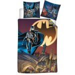 Parure de lit enfant batman gotham - housse de couette 140x200 cm - taie d?oreiller 65x65 cm - rversible ...