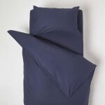 Parure de lit enfant - coton �gyptien - 120 x 150 cm - hypoallerg�nique - ultra doux - bleu marine