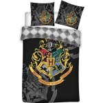 Parure de lit enfant - harry potter black - polyester - lavable en machine - 140x200 cm