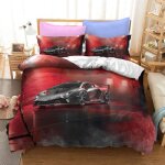 Parure de lit enfant housse de couette voiture de sport avec 2 taies doreiller 3d hd impression microfibre ...