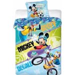Parure de couette enfant - disney - mickey dingo et donald - bleu - 140x200 cm