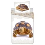 Parure de lit pour enfant avec motif tortue rversible 140 x 200 cm taie doreiller 70 x 90 cm 100 % coton ...