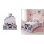 Parure de lit - hello kitty - hello kitty & friends - 140x200 cm - r�versible - certifi�e oeko - tex
