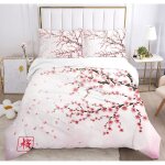 Parure de lit en fleurs de cerisierhousse de couette 2 personnes fille rosesakura parure de lit 200x200 ...