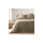 Parure de lit - promo linge - gaze de coton - 240 x 220 cm - sable