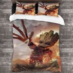 Parure de lit - groot - housse de couette avec 2 taies doreiller - multicolore - fantaisie - synthtique ...